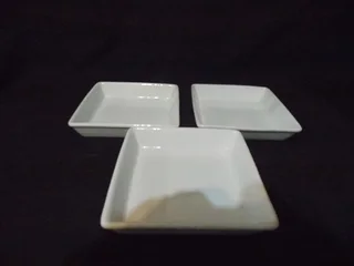 Set of Three Porcelain Snack Plates