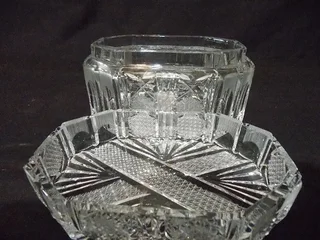 Stunning Heavy Cut Crystal Jewelry Box