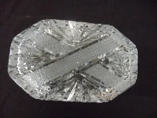 Stunning Heavy Cut Crystal Jewelry Box