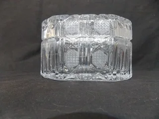 Stunning Heavy Cut Crystal Jewelry Box