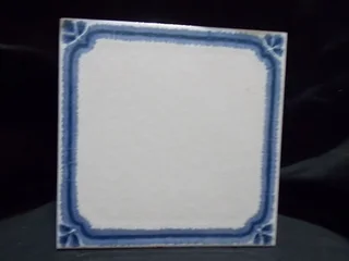 Two Blue and White Tiles
