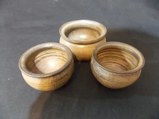 Set of Three Pottery Bowls