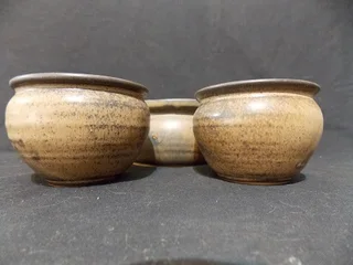 Set of Three Pottery Bowls
