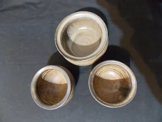 Set of Three Pottery Bowls