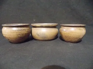 Set of Three Pottery Bowls