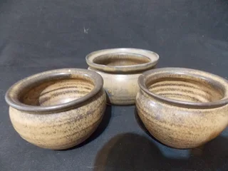 Set of Three Pottery Bowls