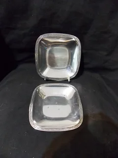Two Swedish Silver Plated Snack Plates