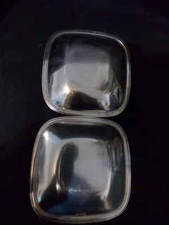 Two Swedish Silver Plated Snack Plates