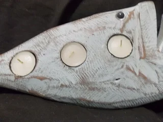 Angler Fish Wooden Tea Candle Holder