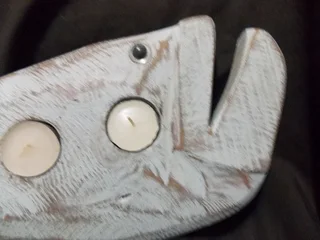Angler Fish Wooden Tea Candle Holder