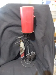 Ethnic Steel Candle Holder