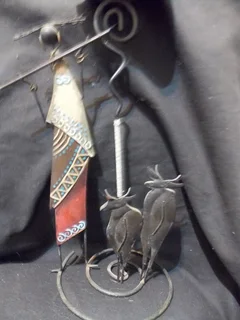 Ethnic Steel Candle Holder