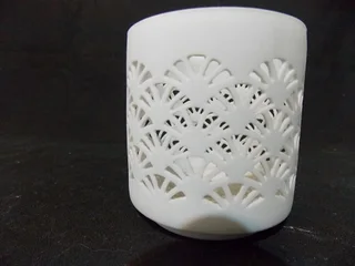 Set of Porcelain Candle Holders