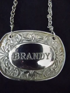 Set of Three Silver Plated Spirits Bottles Tags