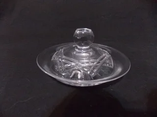 Stunning Cut Crystal Butter Dish