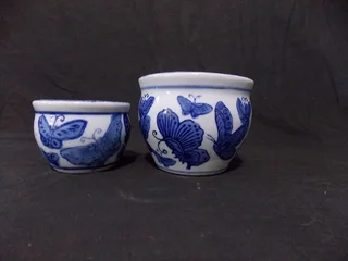 Set of Two Chinese Blue Jars