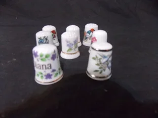 Collection of Eight Porcelain Thimbles