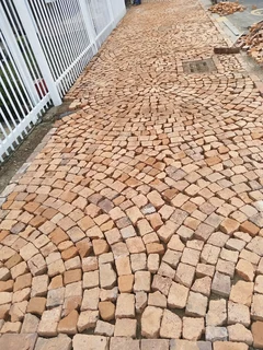 Half brick paving