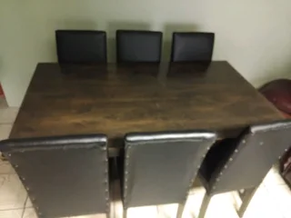 Dining room table and 6 chairs
