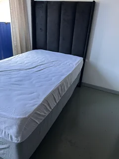 Three quarter bed and Headboard