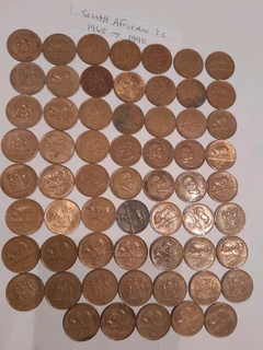 Old South African 2cent pieces