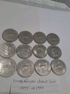 Old South African 1Rand coins