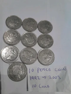 British 10 pence 1992 to 2003