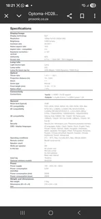 Projector Optoma HD28e + 100" Screen