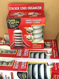 Cable Capture Stackers Cord Organizers R1500 for 7 units from California USA.