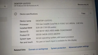 HP Pro Book 650 (11th Gen)