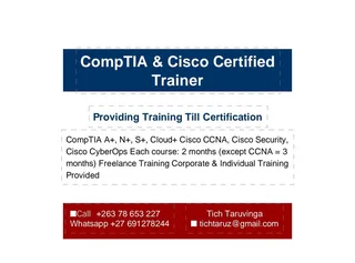 Comptia and Cisco Trainer