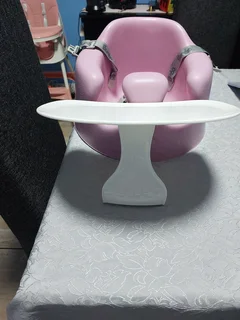 Pink BUMBO CHAIR with table