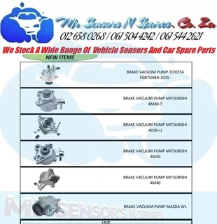 Brake Vacuum Pumps for Toyota Fortuner 2015- Mitsubishi 4M40-T Mazda WL