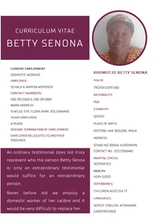 Housekeeper - Ad Posted By Weppies