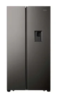 Hisense 508 L Automatic Side by Side Refrigerator A&#43; (Titanium Inox, H670SIT-WD)