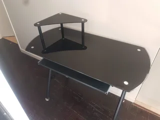 Glass top desk