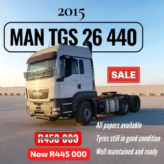 2015 Man Tgs 26-440 – Price Dropped  Price: Was R475,000 Now R445,000 – Save R30,000!