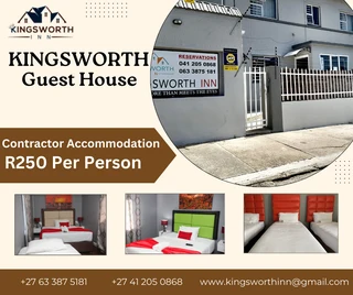 Affordable Contractor Accommodation in Port Elizabeth - R250 Per Person