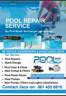 Swimming pool service and repairs