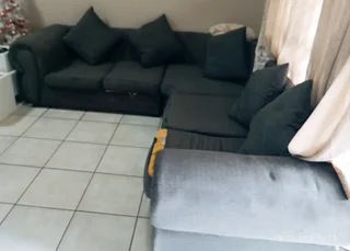 5 seater L Shape couch - Grey 2.8m by 2.8