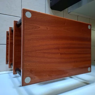 Premium Four-Tier Hi-Fi Audio Rack – African Mahogany