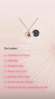 Projection necklace (&#34; I LOVE YOU&#34; in 100 different languages)