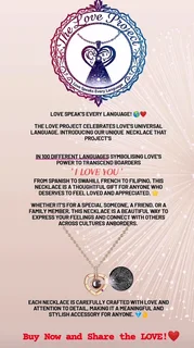 Projection necklace (&#34; I LOVE YOU&#34; in 100 different languages)