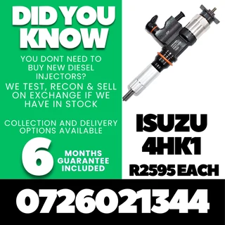 Isuzu 4HK1 diesel injectors for sale