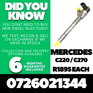 Mercedes C220 / C270 diesel injectors for sale
