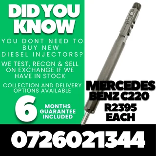Mercedes Benz C220 diesel injectors for sale