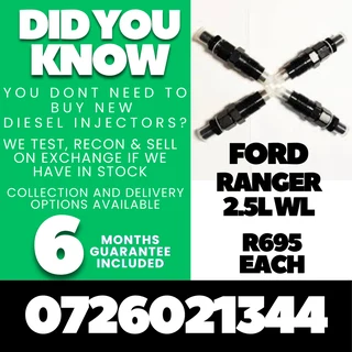 Ford Ranger 2.5L WL diesel injectors for sale