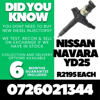 Nissan Navara YD25 diesel injectors for sale
