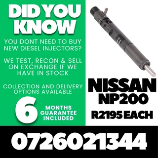 Nissan NP200 diesel injectors for sale