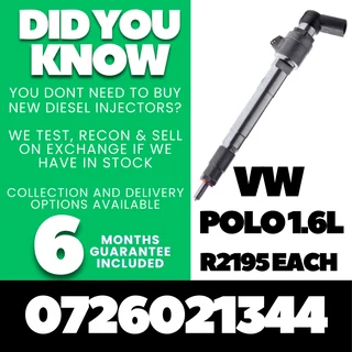 VW Polo 1.6L diesel injectors for sale